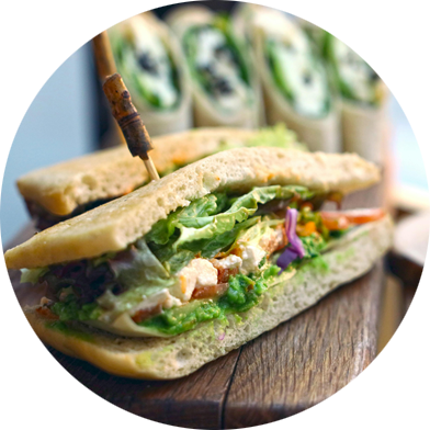 A sandwich at Genika Cafe